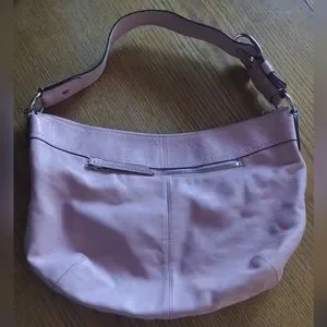 バッグ Coach Pink Soho Pleated Hobo Shoulder Coach Soho Hot Pink Pleated Leather Large Shoulder Bag Purse
